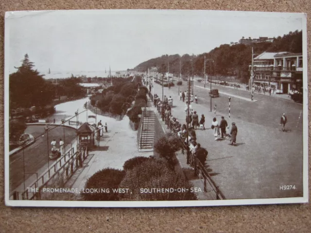 The Promenade looking West , Southend-on-Sea , Essex (RP) - posted 1959