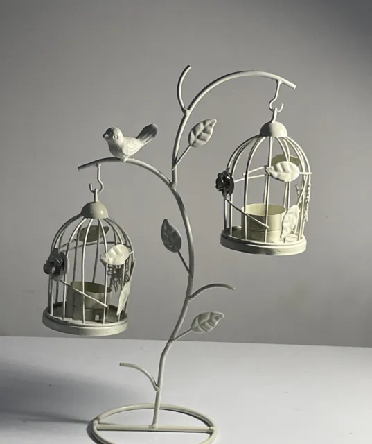 Birdcage Candle Holder Iron Hollow Out Modern Candlestick Holder for Holidays