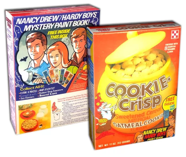 Ralston (Oatmeal) COOKIE CRISP (Hardy Boys/Nancy Drew) Cereal BOX (BOX ONLY!)