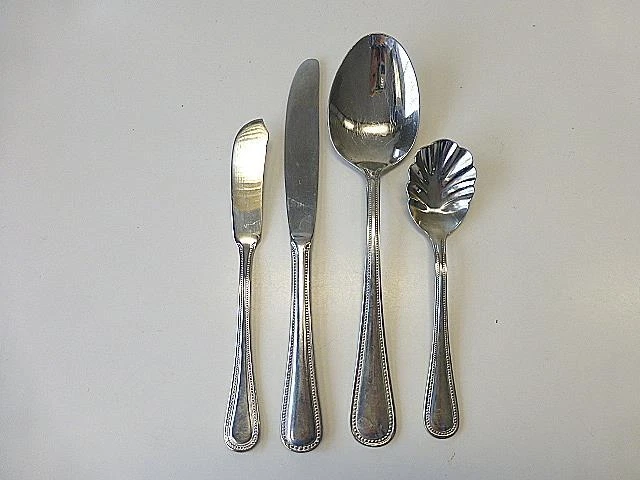 4 piezas Wallace Cuentas Continentales Cuchara Inoxidable Cuchara Azúcar Mantequilla Cuchillo de Cena
