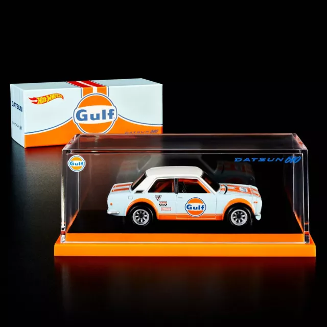 NEW! Hot Wheels RLC Exclusive White '71 Datsun 510 Gulf deco Diecast IN HAND!