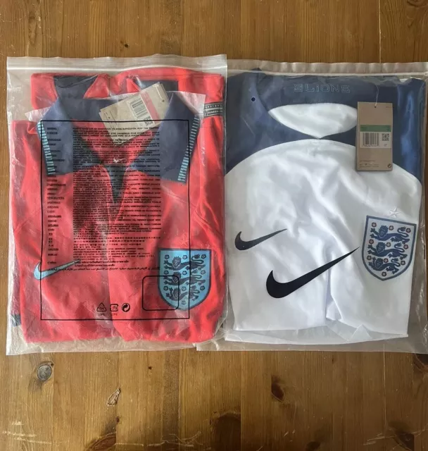 2022 England Football Euros shirt Bundle Of 2 Home And Away