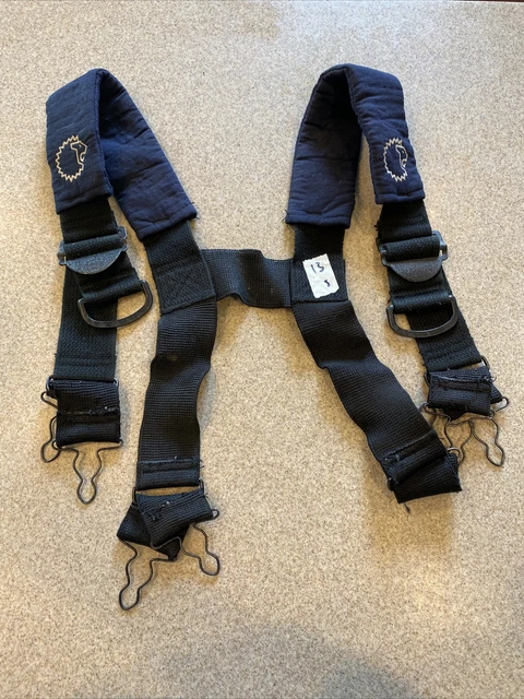 Firefighter Padded Suspenders Black Parachute Style Turnout Pants Lion Apparel
