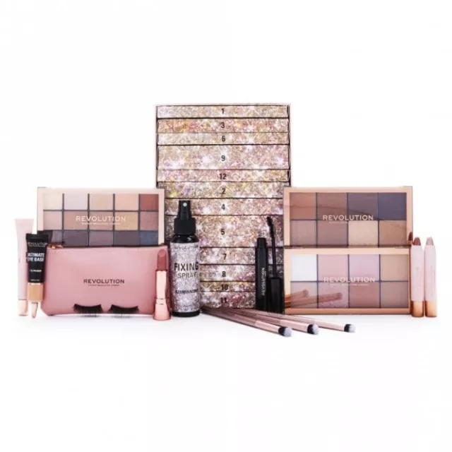 Brand New MAKEUP REVOLUTION Ultimate Glamour Collection 12 Day Advent Calendar