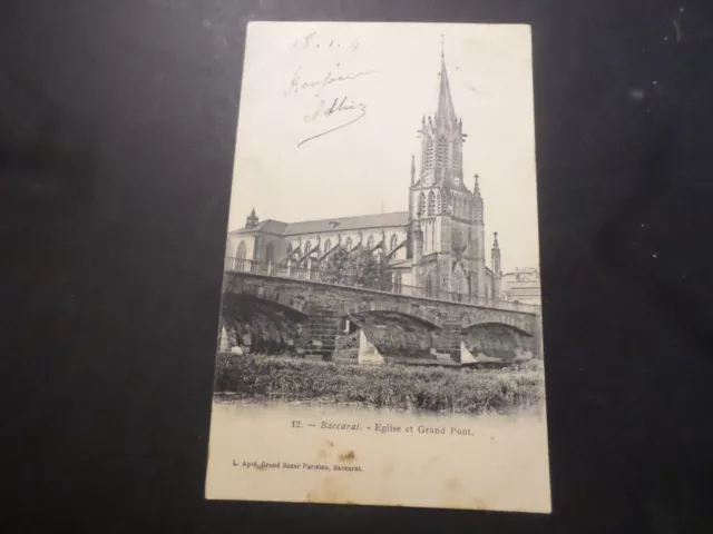CPA Postcard 54 Baccarat, Church And Large Bridge, French Version PC