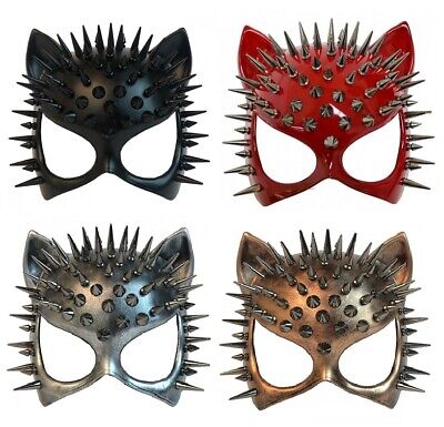 Steampunk Spike Cat Woman Masquerade Mask Cosplay Halloween Party Mask Costume