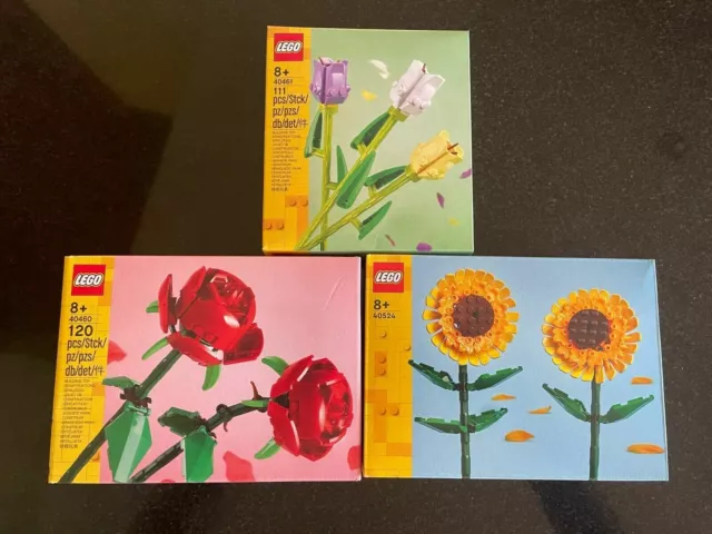 Flowers!! Rose 🌹, Tulip 🌷 & Sunflower 🌻 : r/lego