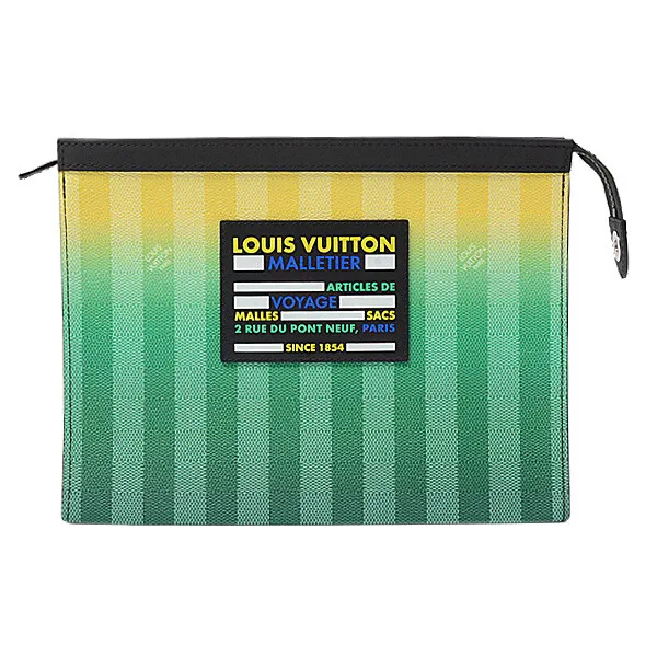 LOUIS VUITTON Monogram Eclipse Pochette Voyage MM Silver Buckle Clutch –  Brand Off Hong Kong Online Store