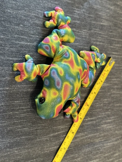 Rainbow Creatures￼ Glittered Frog Sand Filled Plush
