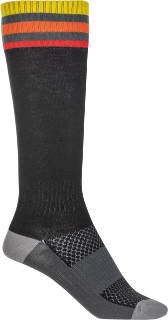 Fly Racing MX Black Youth Thin Socks