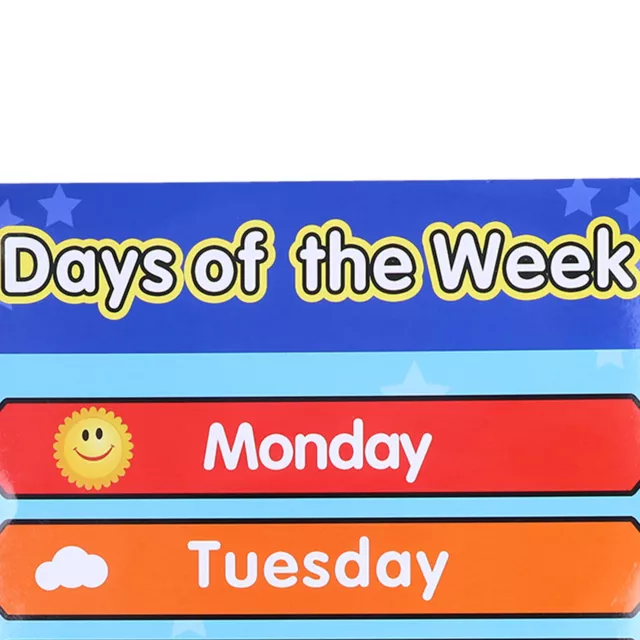 Week Poster Chart Laminated Preschool Poster Educational Toys