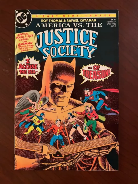 America vs. the Justice Society #1 (DC Comics 1985) Batman Copper Age 9.4 NM