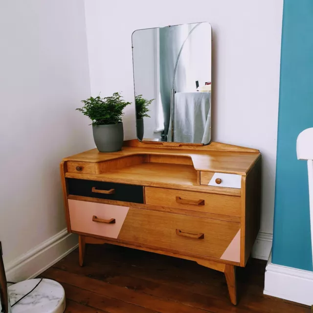 G Plan Brandon E Gomme natural oak Dressing table Chest Of Draws Retro Vintage