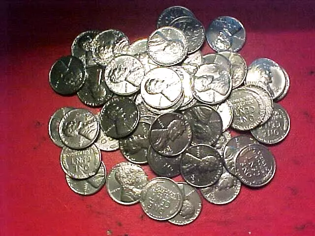 Roll Steel 1943 P/D/S Lincoln Wheat Cent Pennies With Issues  Free Ship