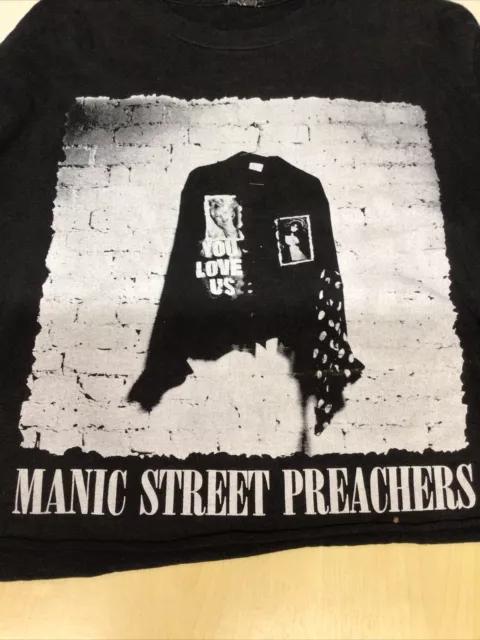 Manic Street Preachers-Vintage 1992 T-Shirt You Love Us-Long Sleeved-Rare-Vg/Vg