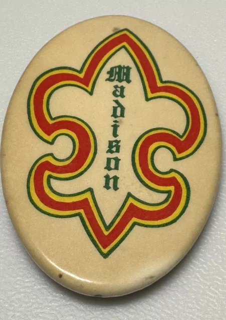 Vintage Madison Wisconsin Scouts Junior Drum & Bugle Corps Pin Pinback Button