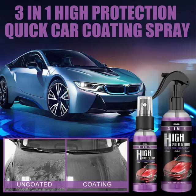 3 IN 1 High Protection Quick Car Coat Ceramic Coating Hydrophobicn Spray s  E5 EUR 3,88 - PicClick FR