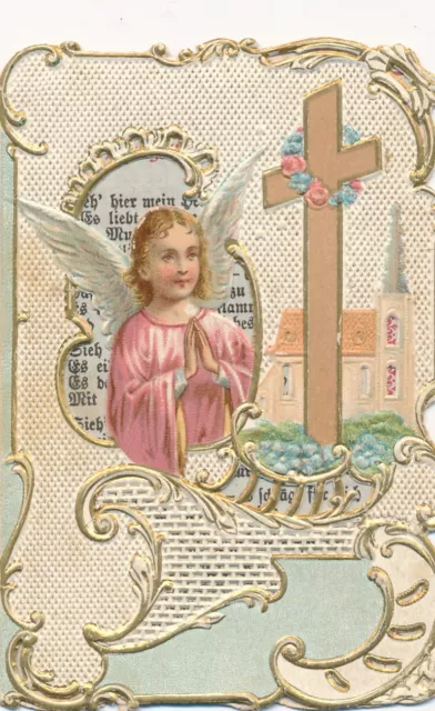 Nr 18153  Klapp  Andachtsbild holy card Engel Das heilige Herz Jesu