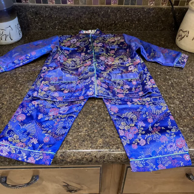 Chinese/Japanese Oriental Child LIANHUASHANGBIAO Top & pant Sz 4 kimona