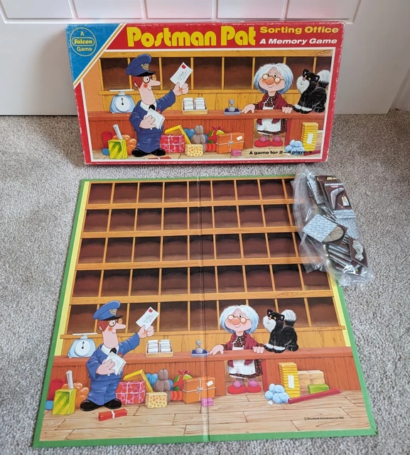 VINTAGE POSTMAN PAT Sorting Office Memory Board Game Falcon 1992