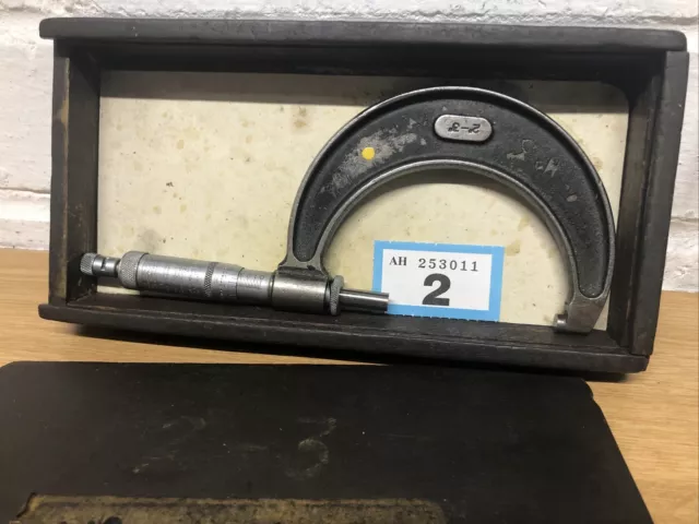 Moore & Wright No.966 2″- 3″ External Micrometer Ex Inspection Department Boxed