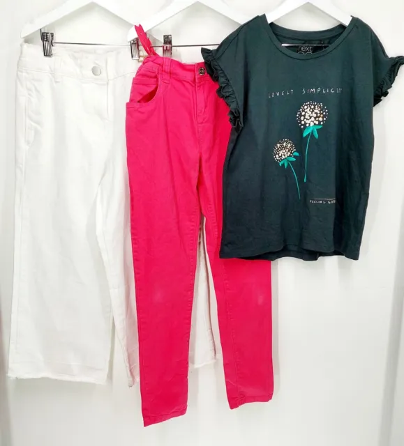 Pacchetto jeans skinny per ragazze Next Primark taglia età 11-12 anni pantaloni