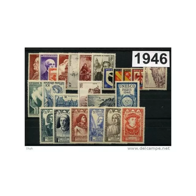 Frankreich: Jahrgang 1946 24 marken ** komplett, MNH Yvert et Tellier 748/771