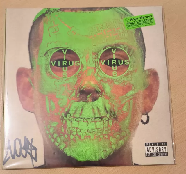 Noyz Narcos Virus Marbled 2 Lp Vinile Colorato Autografata Nuovo Sigillato