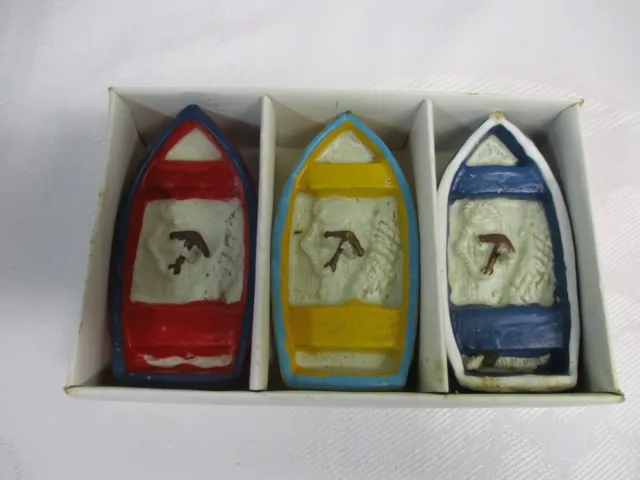 Set of 3 Figural Decorative 3 in. Rowboat Candles