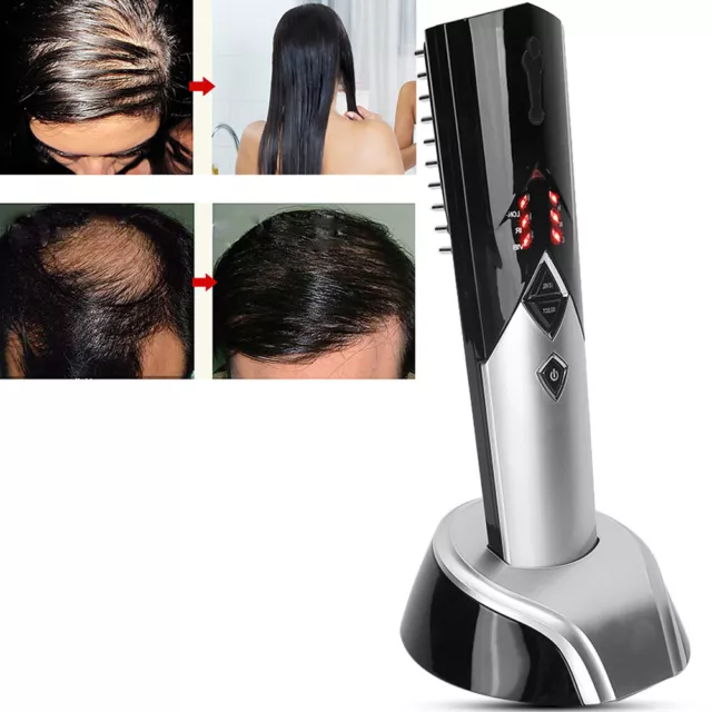 Wireless Laser Infrared Hair Growth Loss Regrowth Therapy Treatment Massage Comb