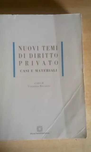 Nuovi Temi Di Diritto Privato. Casi e Materiali, di Vincenzo Ricciuto