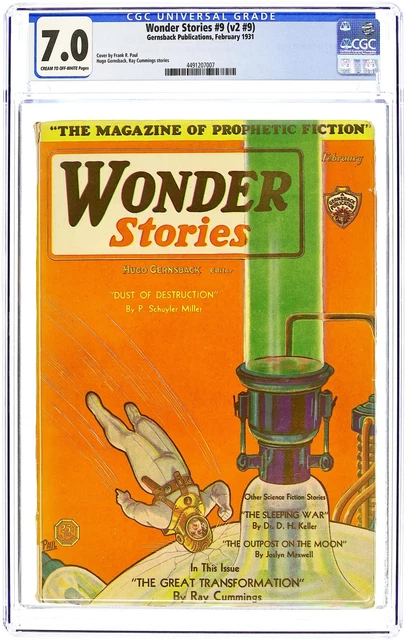 珍品 1931 PULP MAGAZINE: 'WONDER STORIES' Frank R. Paul - Wonder Stories September 1931 science