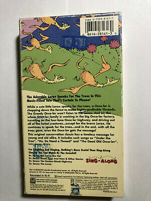 DR SEUSS THE Lorax Sing Along Classics Fully Animated Vhs £6.66 ...