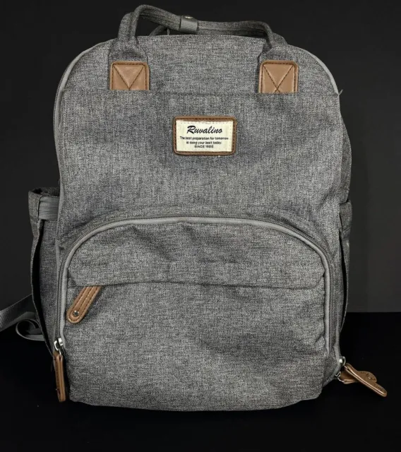 Diaper Bag Backpack, RUVALINO Multifunction Travel Bag Backpack Gray