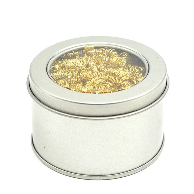 Desoldering Soldering Iron Filter Cleaning Nozzle Tip Copper Wire Cleaner Bal <<