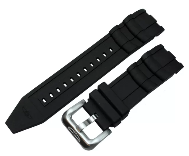 Black Rubber Watch Strap Band For Invicta Pro Diver Chronograph Collection