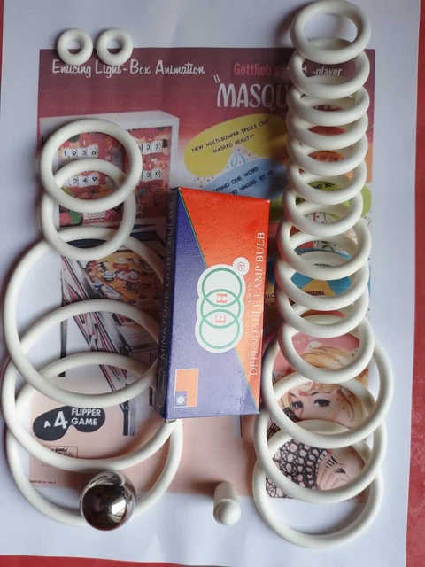 Kit Complet Flipper Gottlieb Dancing Lady - Inclut Bille, Ampoule, élastiques - Neuf
