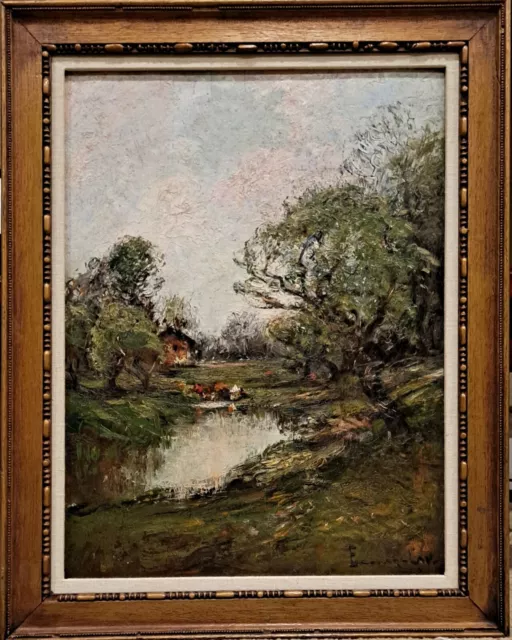 Edward B. Gay (1837-1928) - Original Oil Painting - Hudson River, NY Landscape