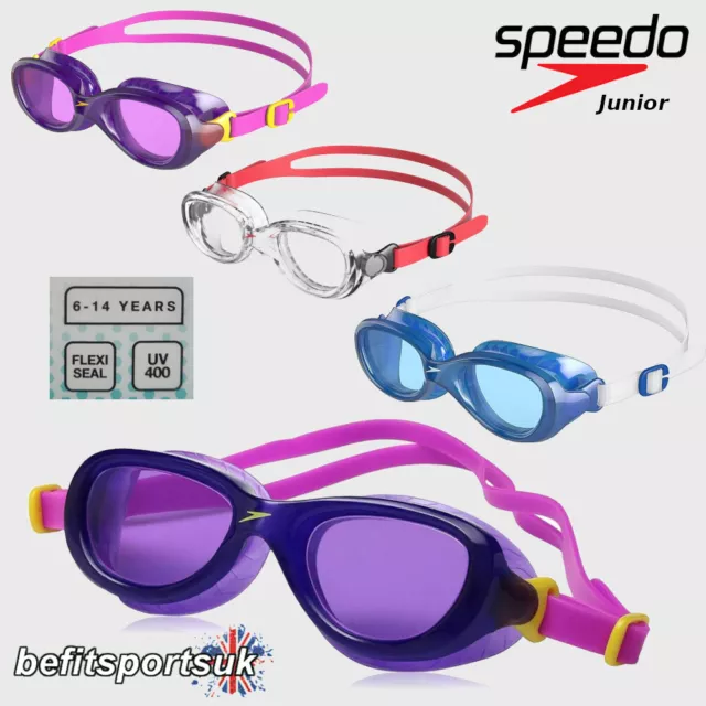 Speedo Futura Junior Swimming Goggles Kids Swim Holiday Pool Girls Boys Anti Fog