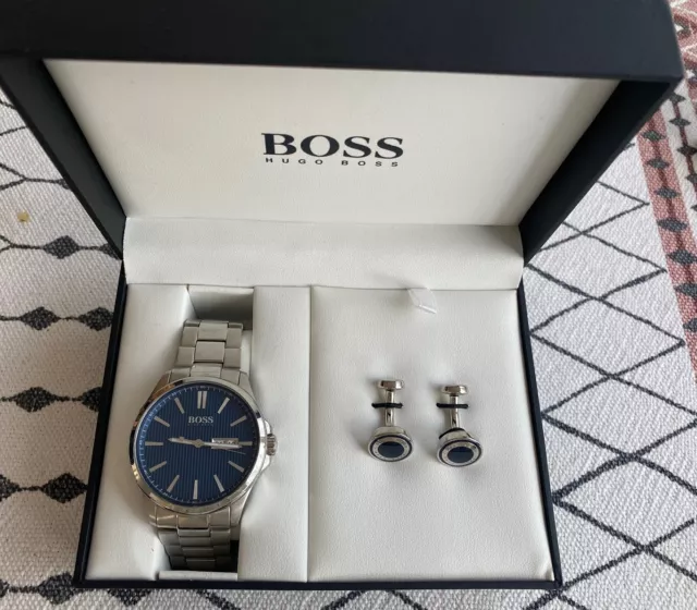 Bnib Mens Boss Hugo Boss Watch And  Cufflinks