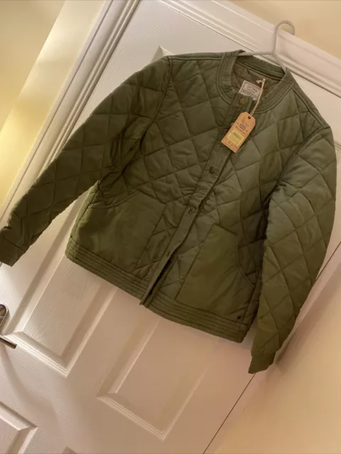 Ladies Fat Face Fatface Bnwt New Size 16 Coat Jacket Bomber Quilted Khaki Green