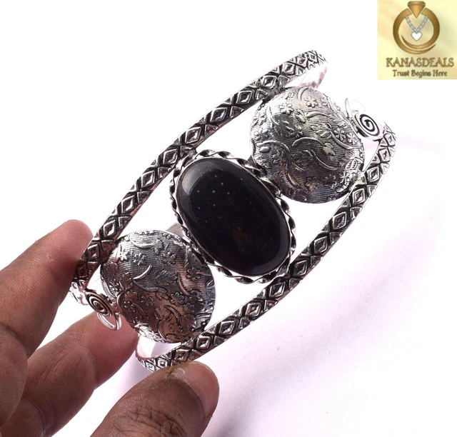 Black Onyx Plated Bangle MustHave Jewellery 30 GM Value-Priced @1.99-71245