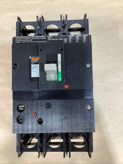 Merlin Gerin Compact CF 250NA #37402 250A 3P 480V Molded Case Switch Used Merlin Gerin Compact CF 250NA #37402 250A 3P 480V Molded Case Switch Used