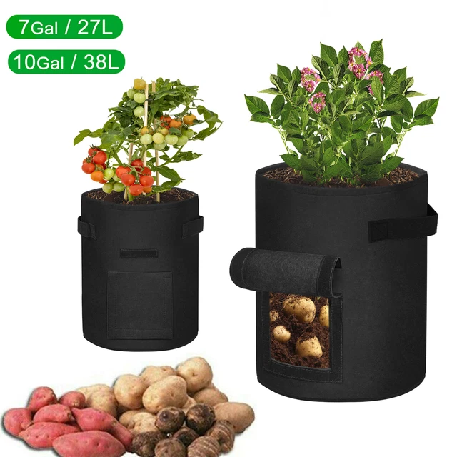 Pflanzsäcke Pflanzbehälter mit Henkeln Pflanztasche Grow Plant Bags Pflanzsack