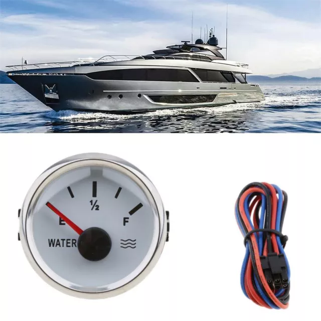 Yacht Waterproof Backlight Auto Water Tank Table Water Level Gauge Boat Marine