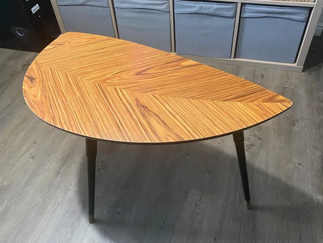 IKEA LOVBACKEN LÖVBACKEN Retro Side Table Leaf Shaped Brown