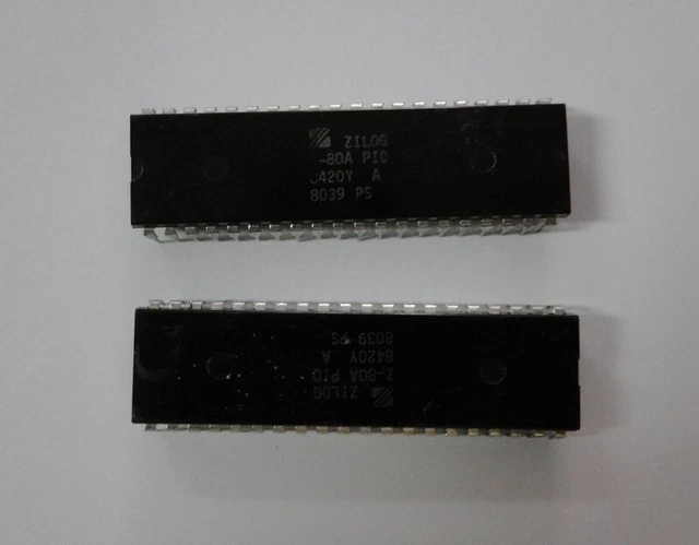 Lot of 2ea. Z80A PIO IC DIP 40 PIN Used NOS ? From Service Company's Spares