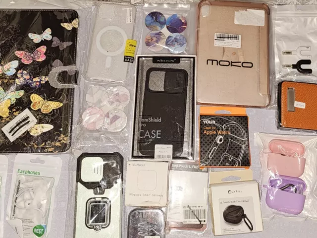 Job Lot Mixed Mobile/tablet Cases, Airpod, Buds Cases, All Brand New