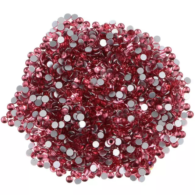 Verre Hotfix Strass 2880PCS Rose chaud Paillettes  Décoration d'artisanat