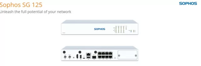 Sophos Sg125 Rev.2 | 8 Port Network Firewall Security Appliance